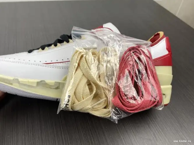 Rep Onekick 2 Retro DJ4375-106 Red White SP Off-White Low Jordan 0407